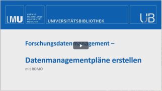 Datenmanagementpläne mit RDMO